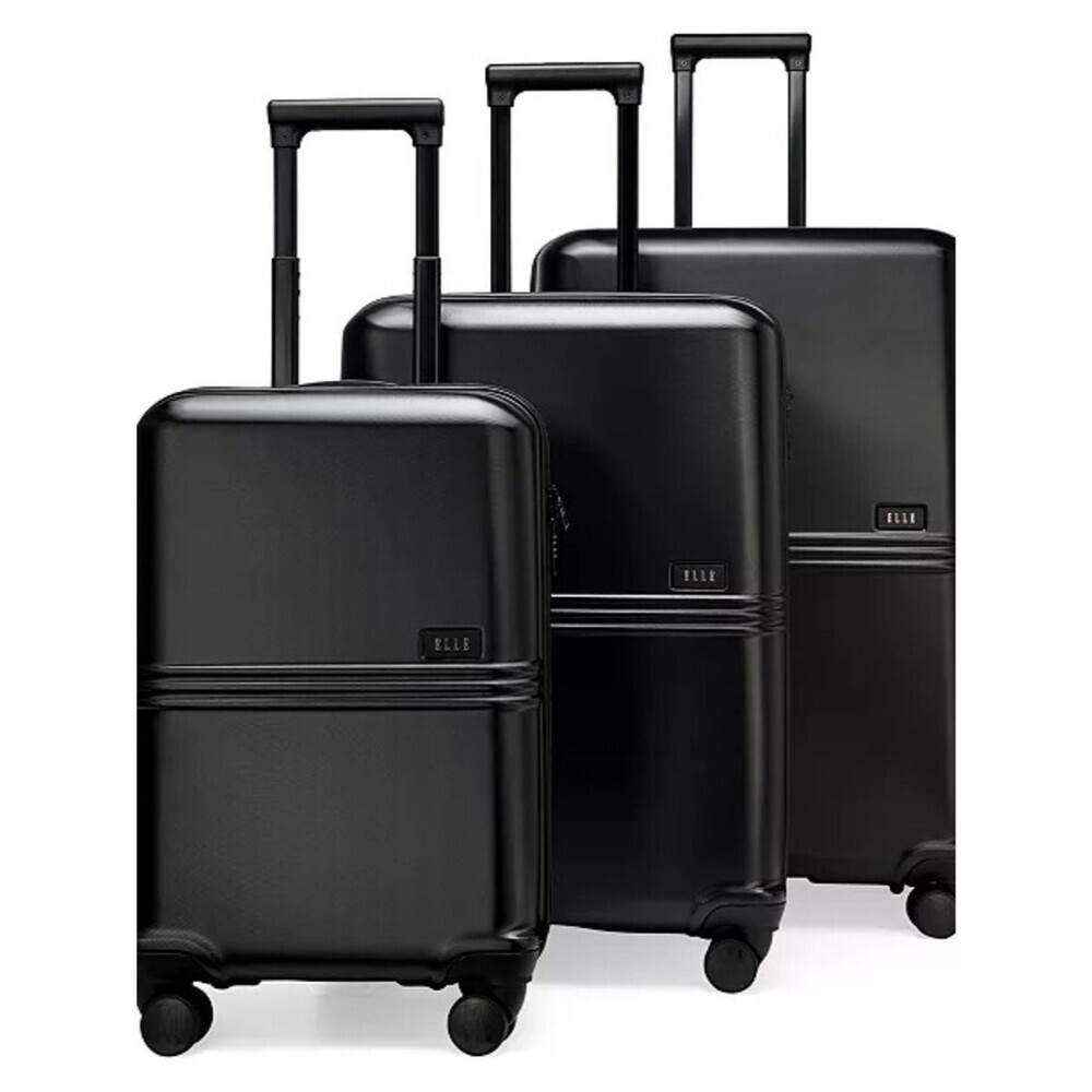 ELLE Expedition 3-Piece Expandable Retro Spinner Luggage suitcase travel bag Set